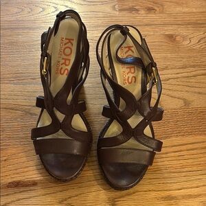 Michael Kors Women's Brown Strappy Sandals